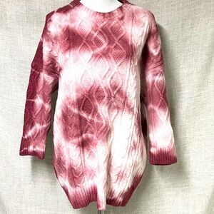 POL oversized Pink Cable Knit Sweater